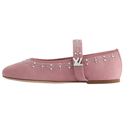LOUIS VUITTON Romy Flat Mary Jane Shoes Women's Pink
