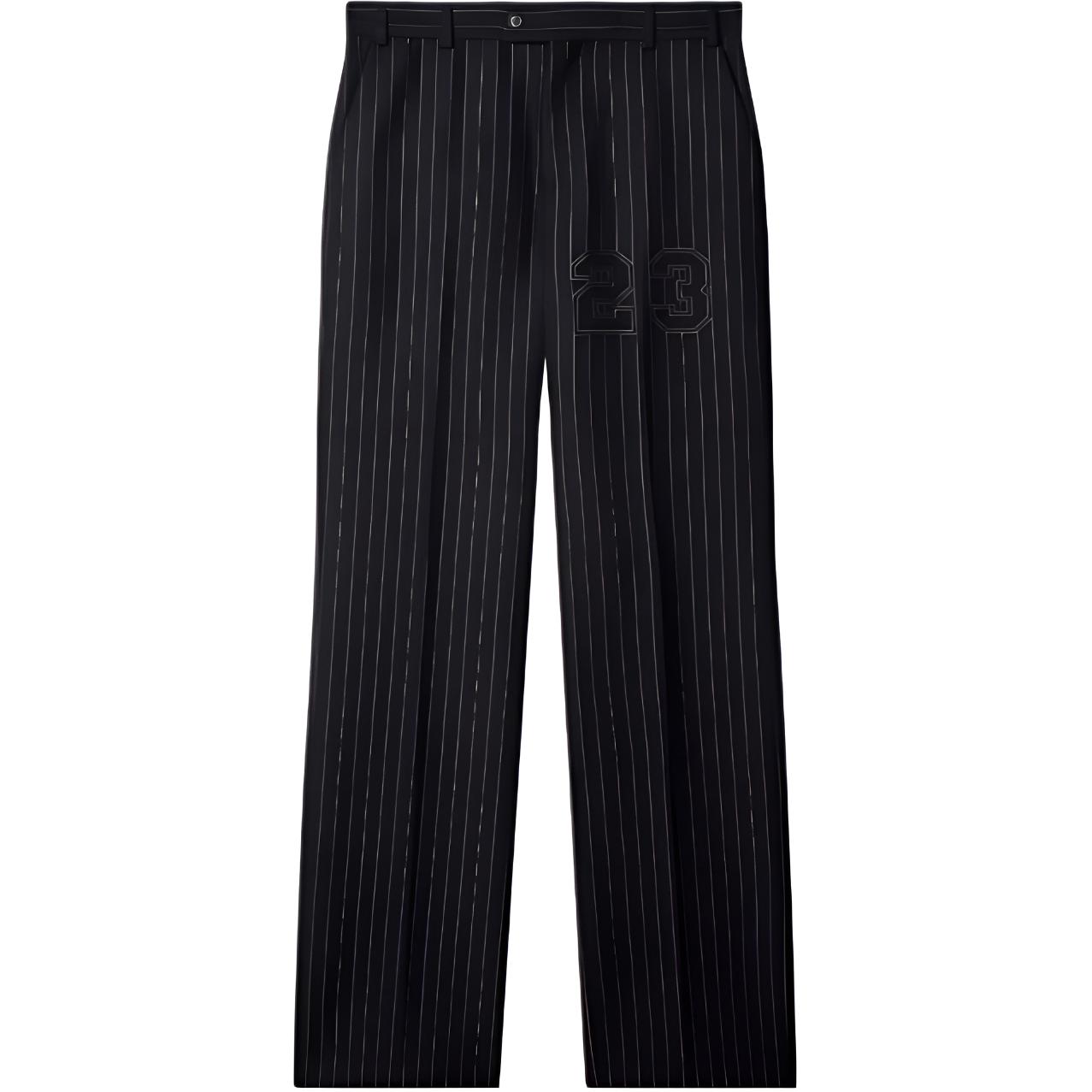 OFF WHITE Number print Pinstriped Slim cut Trousers