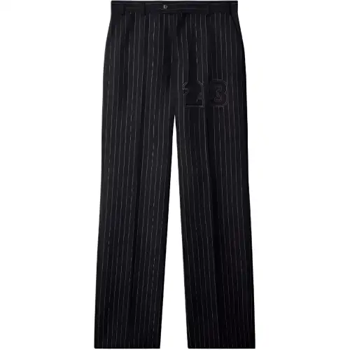 OFF WHITE Number print Pinstriped Slim cut Trousers