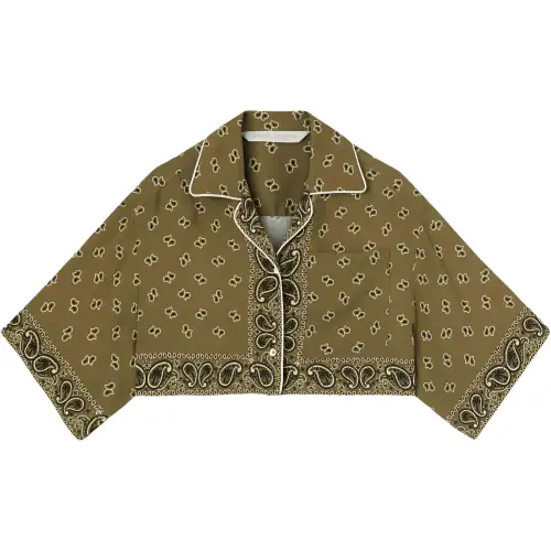 Palm Angels paisley-print cropped shirt