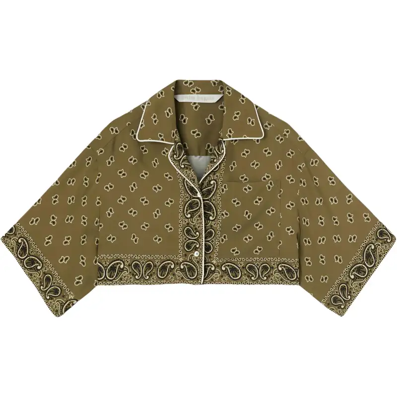 Palm Angels paisley-print cropped shirt