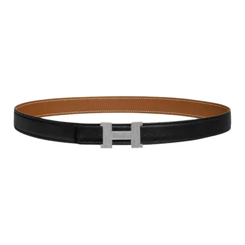 HERMES Mini Constance Calfskin Leather Belts Women's Width 2.4cm