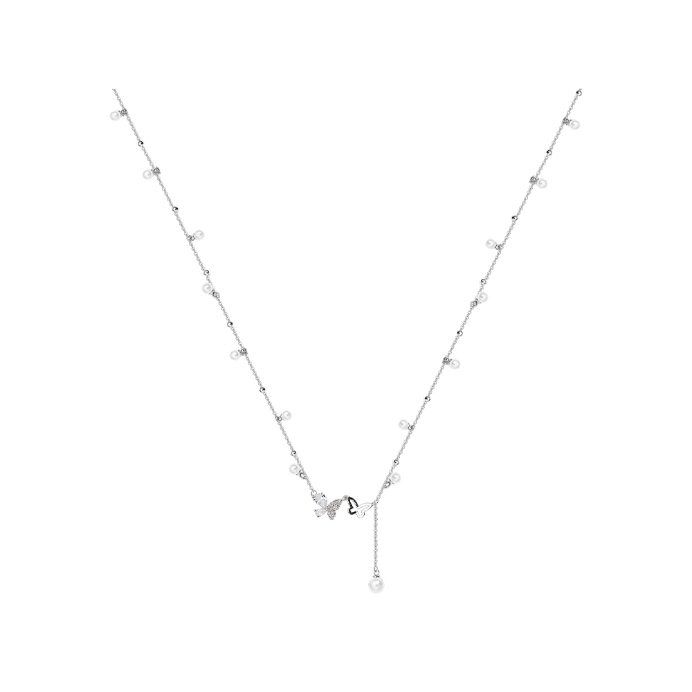MISS TOOYA Universal elegant set, creative chain for key bag pearl with tassels, design pendant, necklace with zircon, high-quality style, women's style