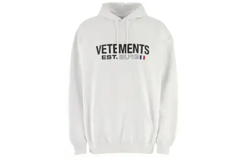 Vetements Logo Printed Drawstring Hoodie