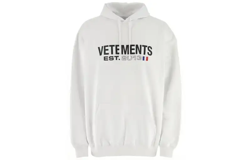 Vetements Logo Printed Drawstring Hoodie