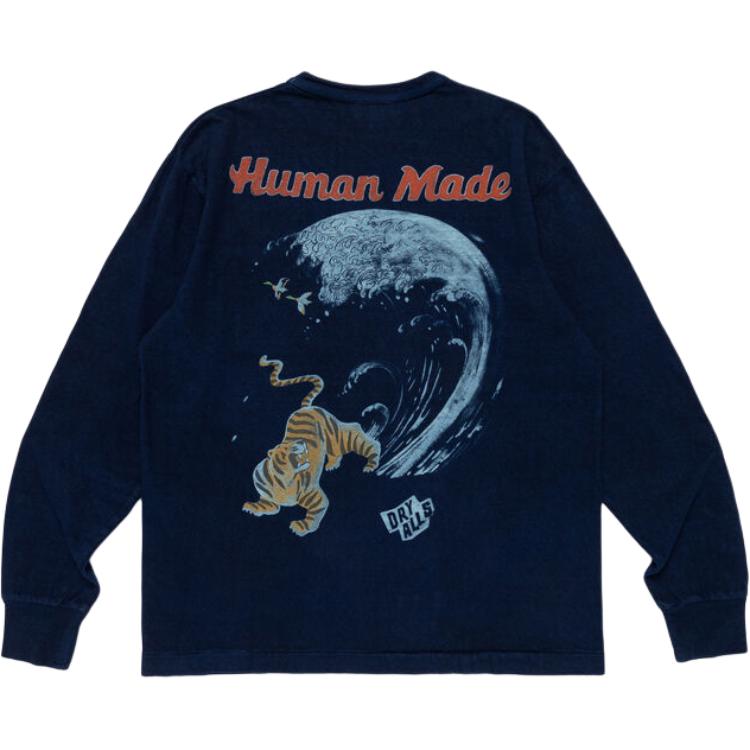 Мужская футболка Human Made с длинным рукавом (черная)
