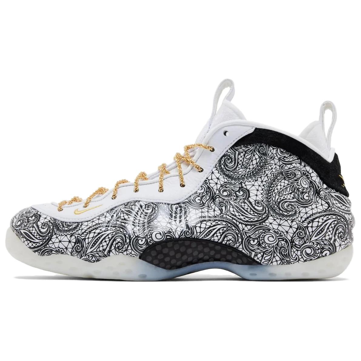 Кроссовки Nike Foamposite One (бело-черный)