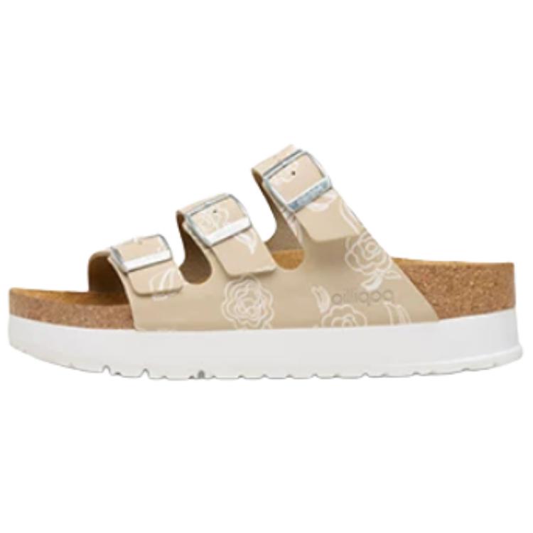 Женские сандалии Birkenstock Florida Papillio (перламутрово-белые)