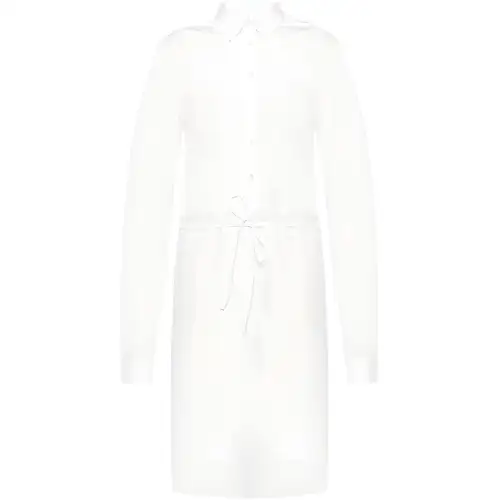 Vetements Long Sleeved Dresses Women's White Lapel Moderate