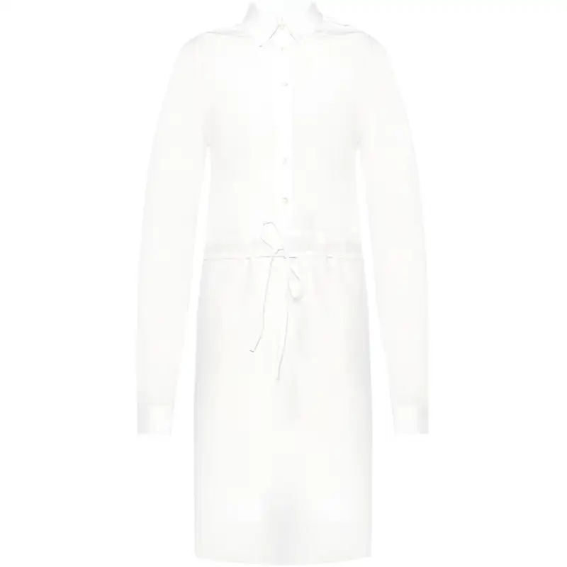 Vetements Long Sleeved Dresses Women's White Lapel Moderate