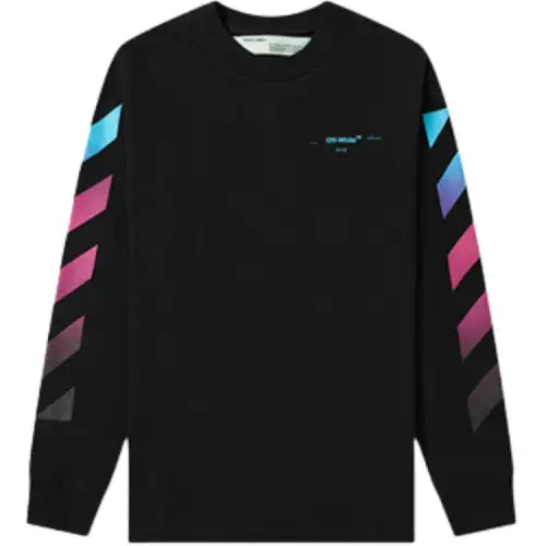 OFF WHITE Diagonal Gradient L/S Tee