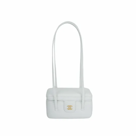 CHANEL Chanel 26S PREPPY женская сумка на плечо из телячьей кожи с потертым логотипом, светло-голубая