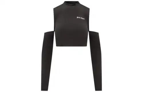 Palm Angels logo-print cut-out top