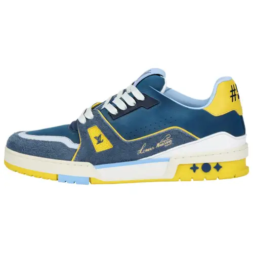 LOUIS VUITTON Trainer Low top Skateboard Shoes Men's Blue