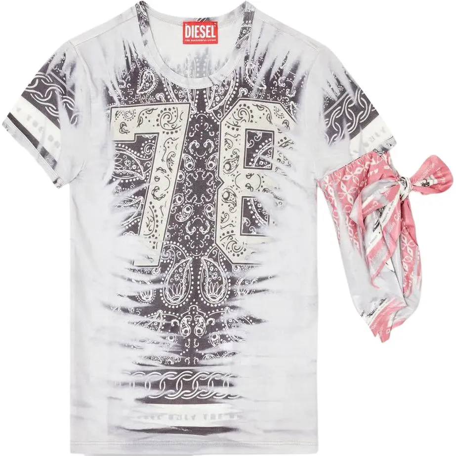DIESEL Graphic Printed Crewneck T Shirt