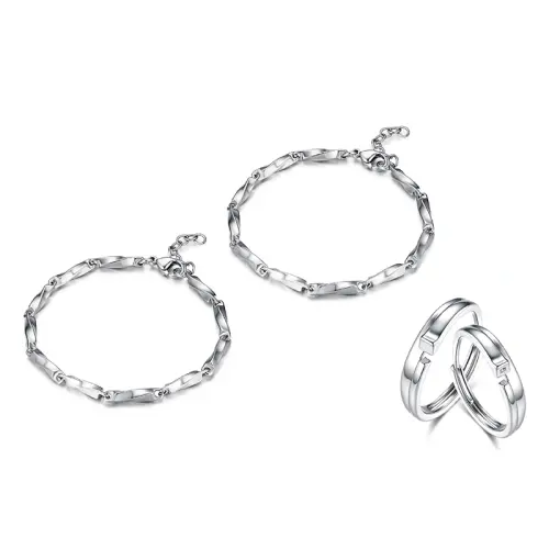 CIROCCO Stainless Steel Bracelets Unisex Silver