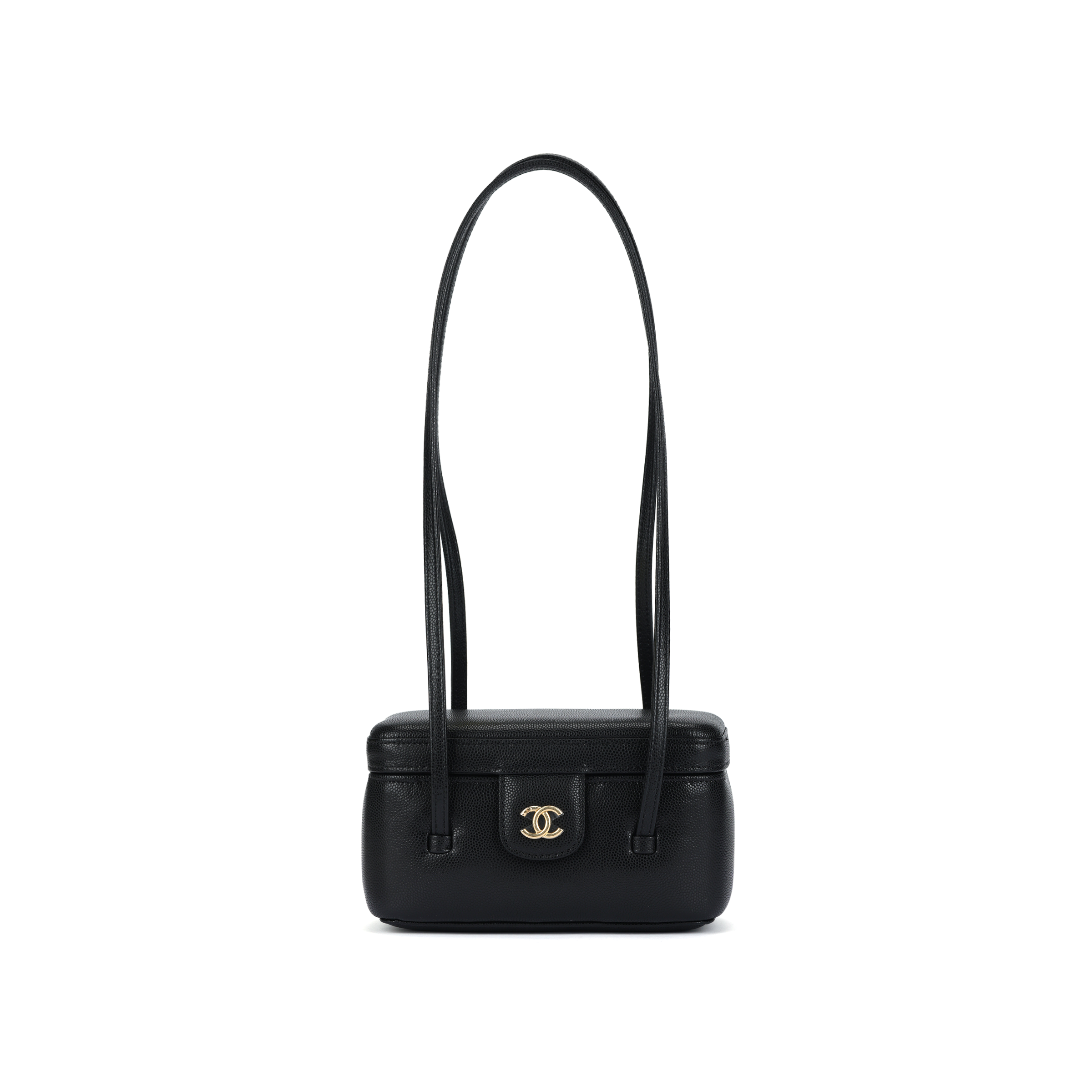 Женская сумка Chanel 26S Preppy Logo (черная)
