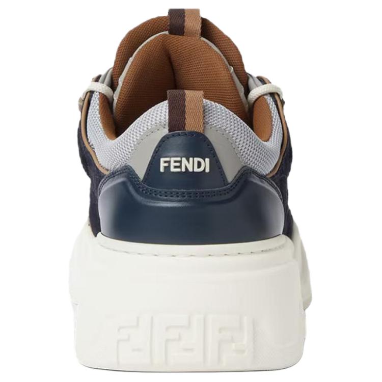 Мужские кроссовки Fendi Force (серые с темно-синим) — фото 5