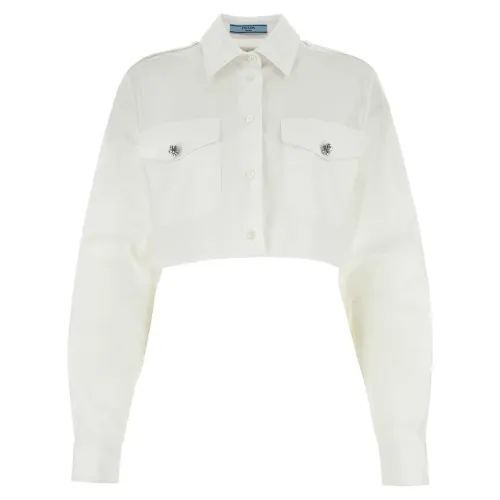 PRADA Button Up Cropped Shirt