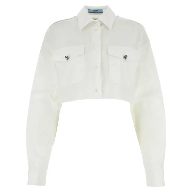 PRADA Button Up Cropped Shirt
