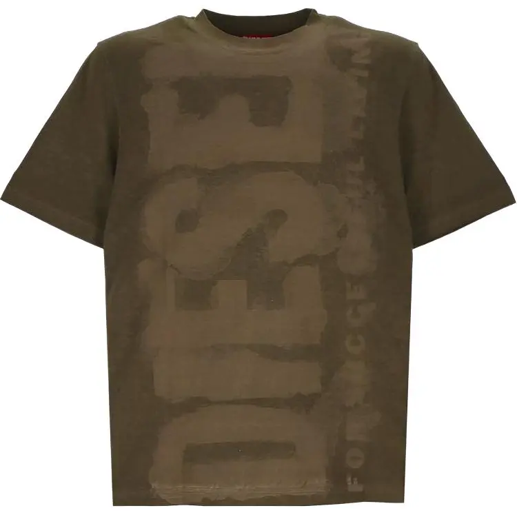DIESEL Logo Detailed Crewneck T Shirt
