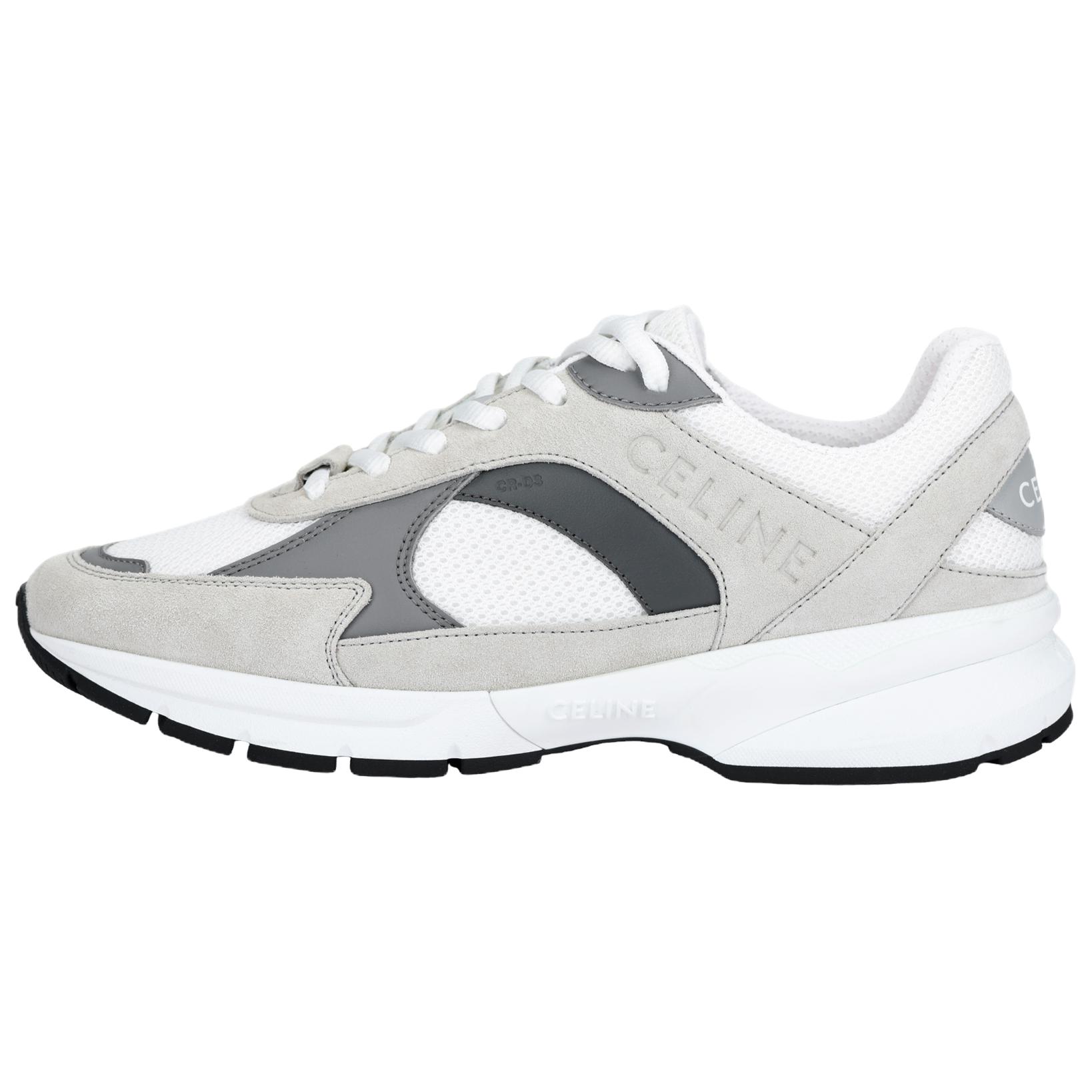 CELINE RUNNER CR 03 Suede Low top Casual Shoes Men's Gray