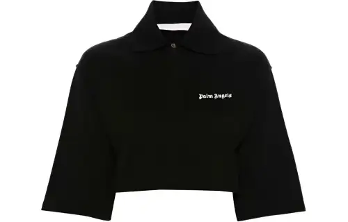 Palm Angels Logo Cropped polo top