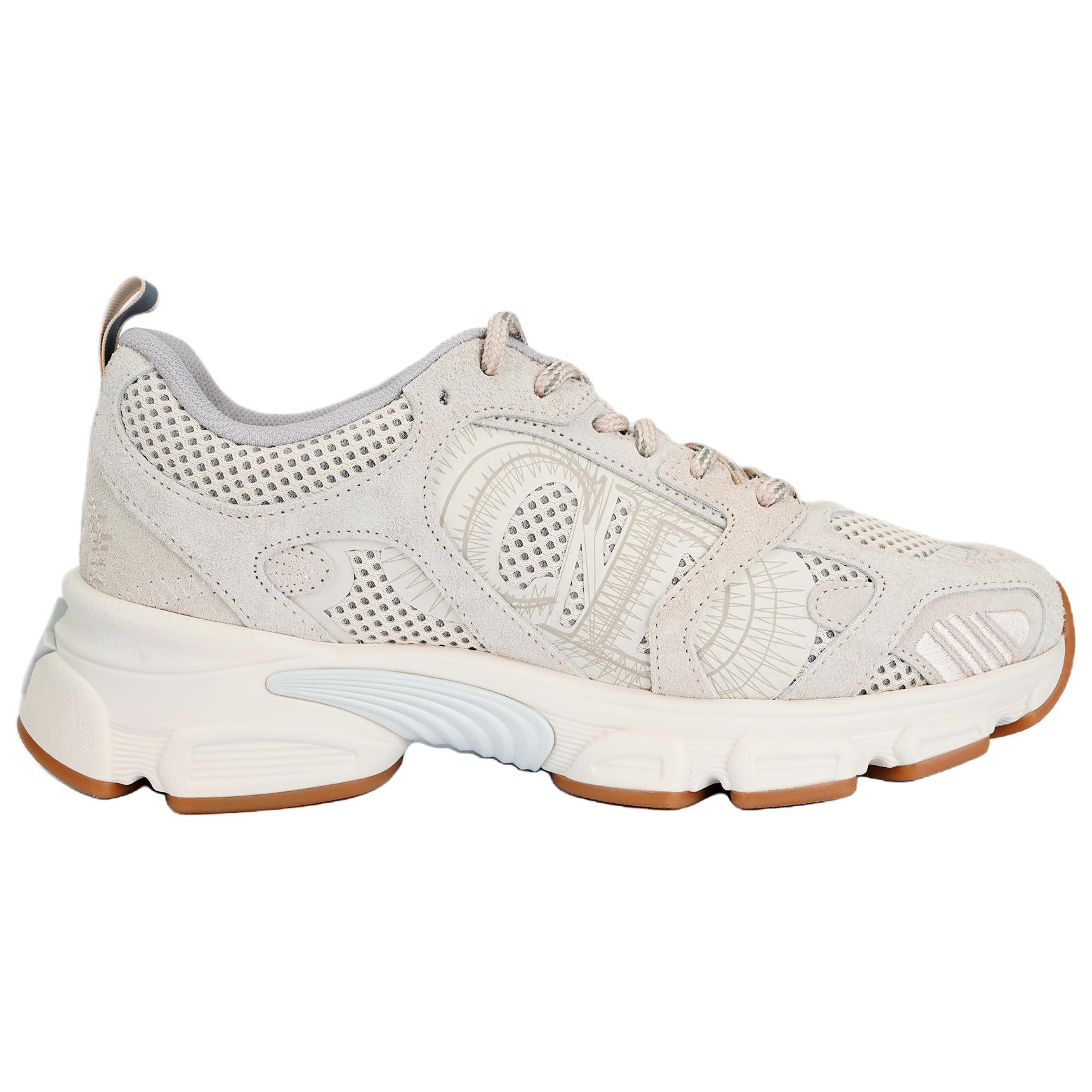 DIOR Chrono Cow Split Leather Low top Casual Shoes Women's Beige