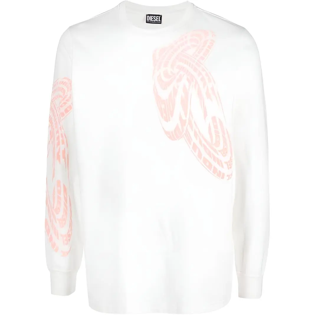 DIESEL T-Shirts Men's White Crew Neck Moderate