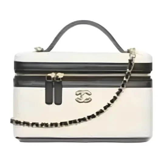 CHANEL Chanel 26M coco-Beach Beach Series Золотая этикетка с двойным логотипом C и бриллиантами Кожаная сумка-коробка на цепочке Ручная сумка через плечо Женский Белый Черный