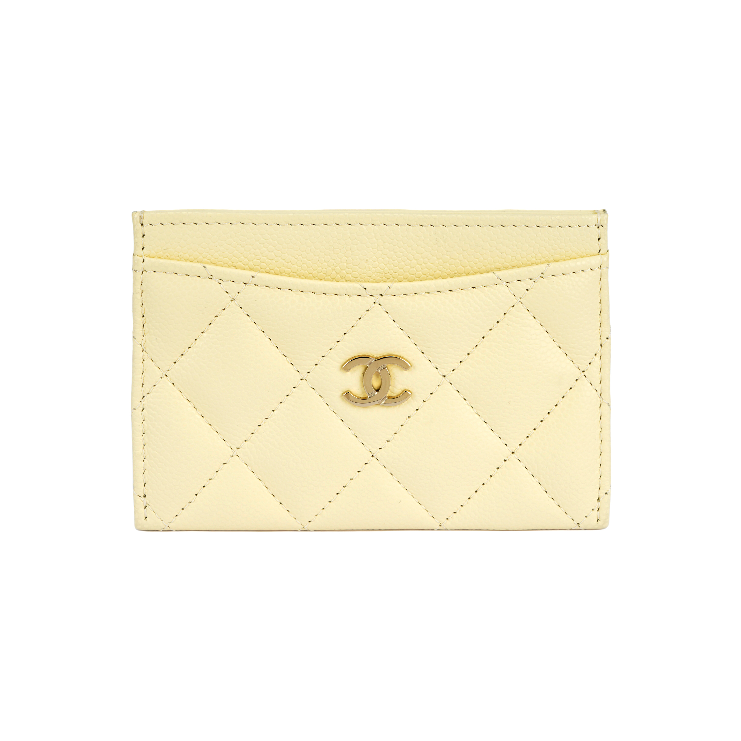 Женский картхолдер Chanel 25S C Logo (желтый)