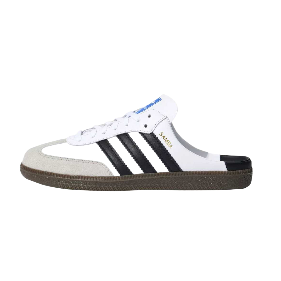 Сабо adidas originals SAMBA OG (бело-черные)