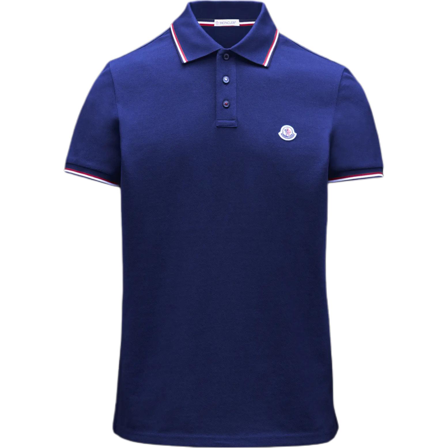 Мужская футболка Moncler Moncler SS22 LogoPolo (индиго)