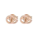 GUCCI GG Running 18K Rose Gold Earrings Unisex Rose Gold