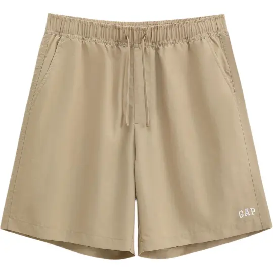 GAP влагопоглощающие и быстросохнущие удобные прямые повседневные шорты на эластичной талии с вышитым логотипом для мужчин