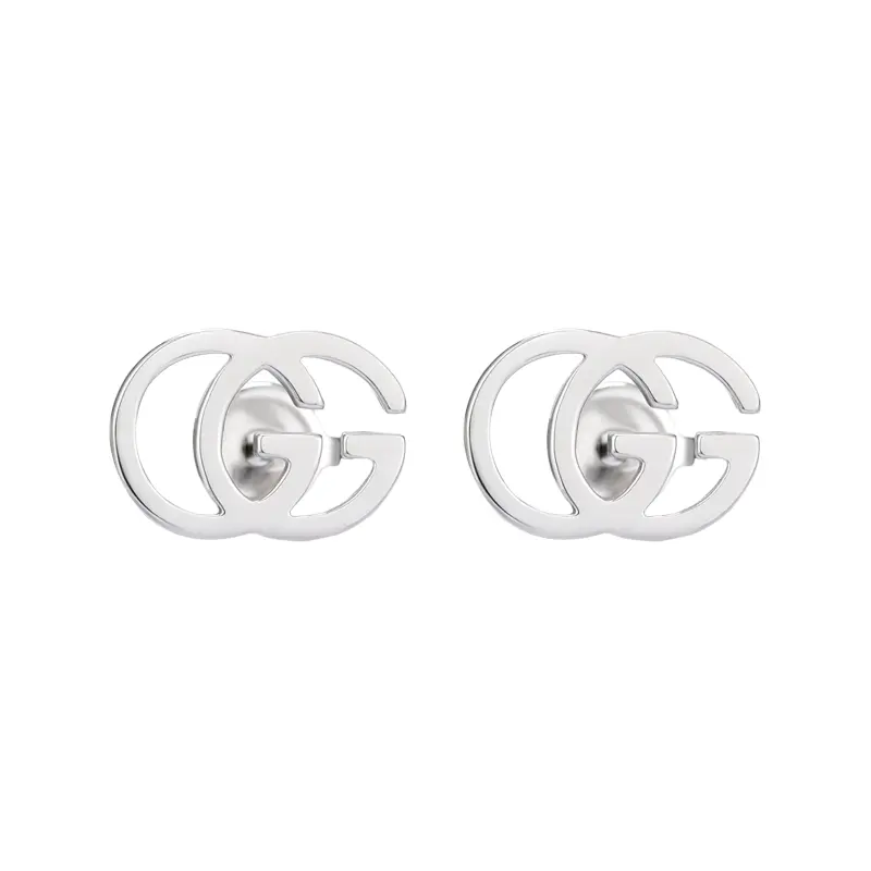 GUCCI Stud Earrings Unisex Silver