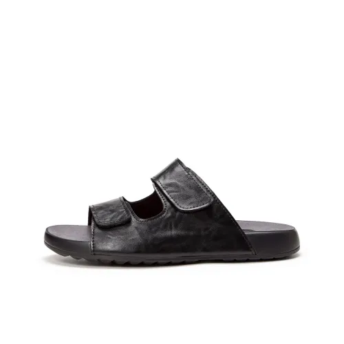 BELLE Slide Slippers Men's Gray Blue Earth Yellow