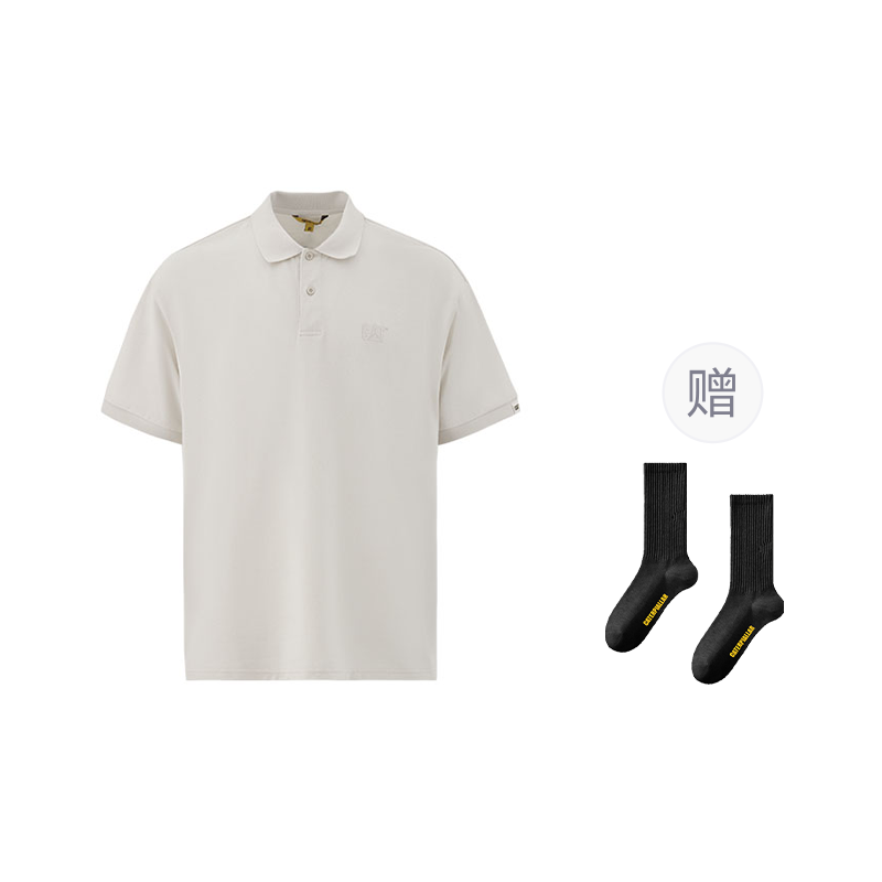 Рубашка CAT SS25 Polo (бежевый) — фото 18