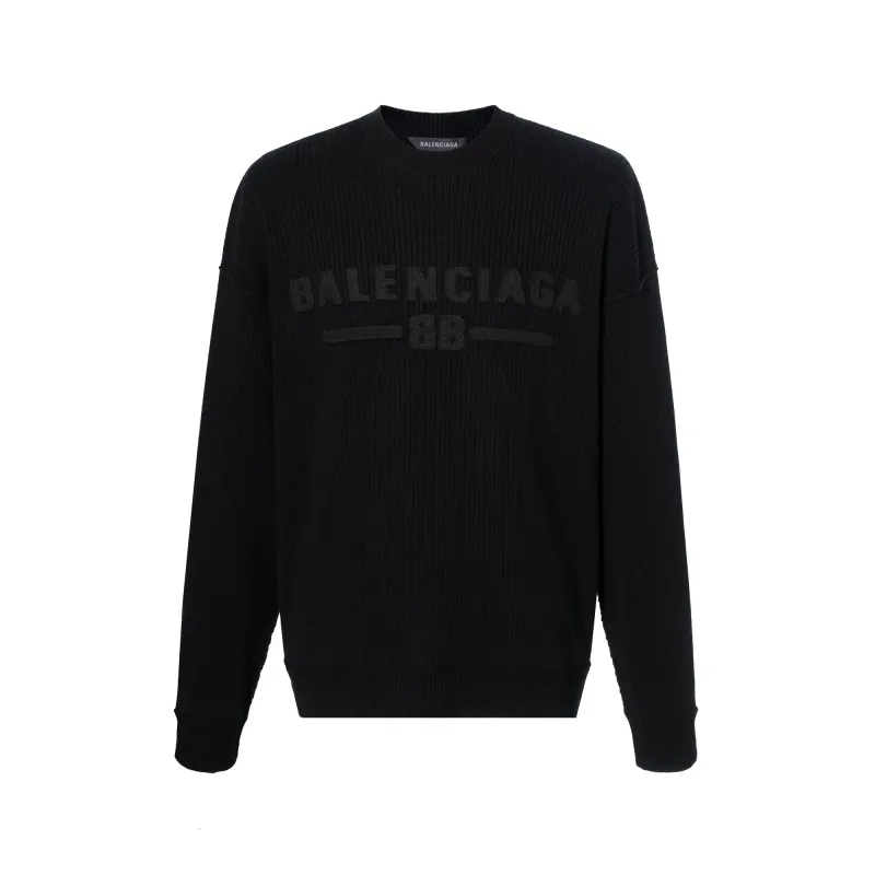 Balenciaga SS25 Knitwear Loose Fit Men's Black