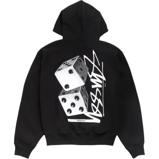 Stussy SS26 TALL DICE Толстовка на молнии с капюшоном и двойным принтом, удобная толстовка с капюшоном на молнии, одинаковый стиль для мужчин и женщин