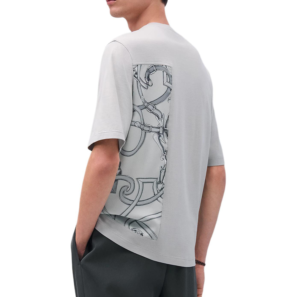 Мужская футболка Hermes SS25 L'Instruction du Roy T (туманный) — фото 5