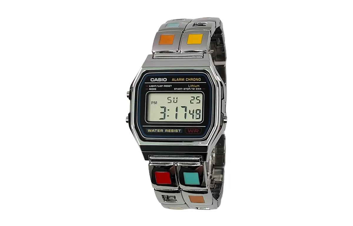 CASIO Custom Collection Quartz Movement Stainless Steel Strap Unisex Black Dial