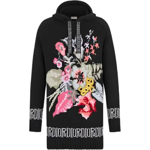 DIOR Quarterly New Products Sweaters Men's Black Hooded Non Detachable Moderate Other