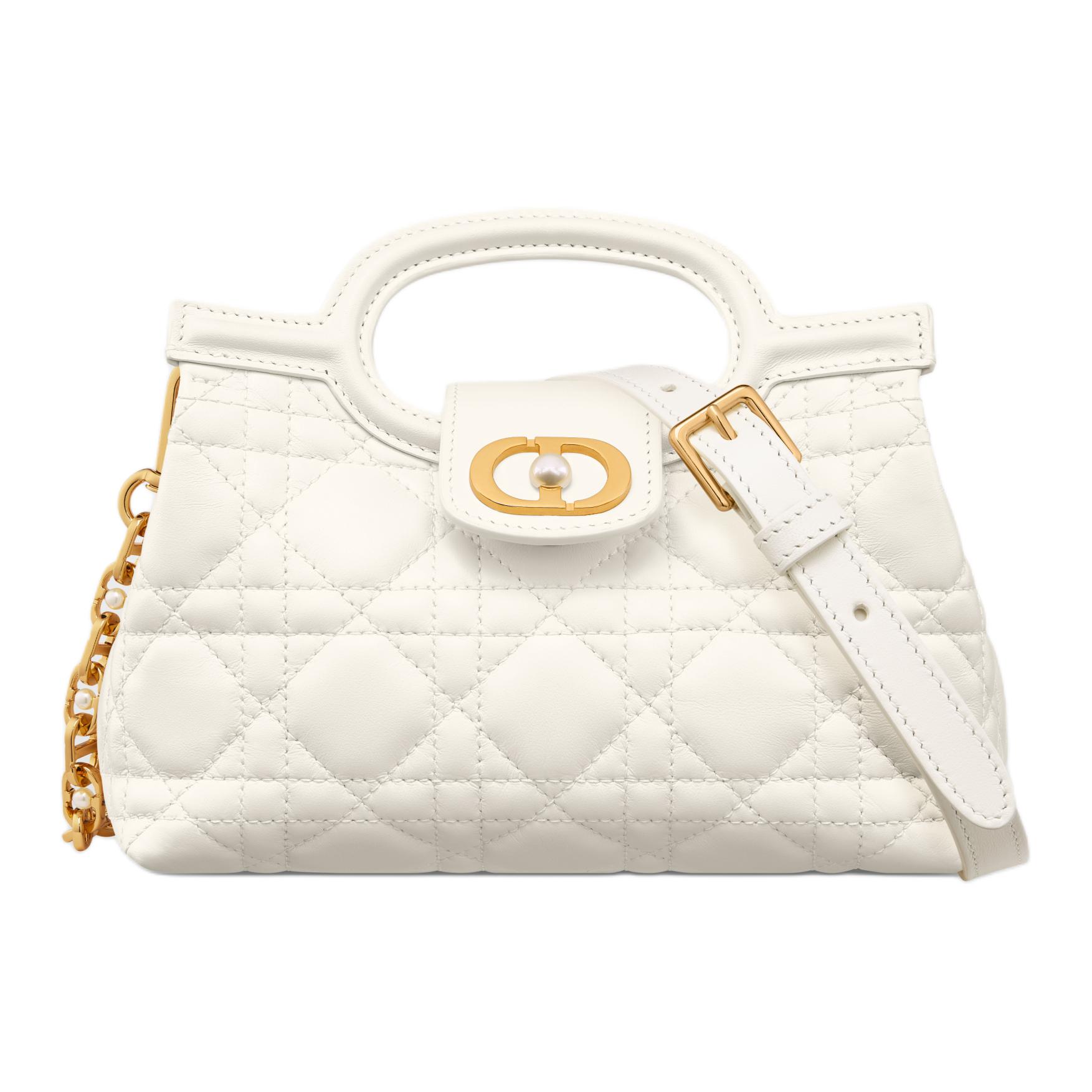 Женская сумка Dior Jolie Top Handle CD (молочно-белая)
