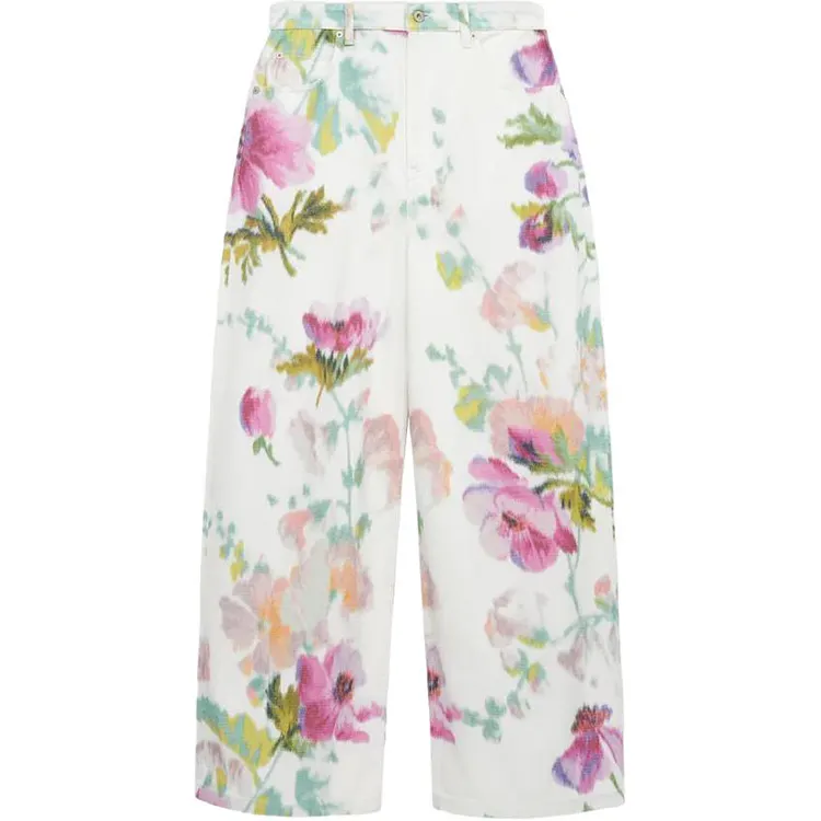 Loewe Floral Printed Wide-Leg Jeans