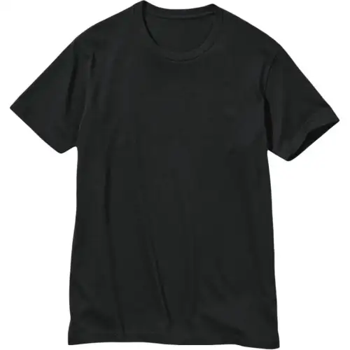 UNIQLO T Shirts Unisex Black Crew Neck Moderate