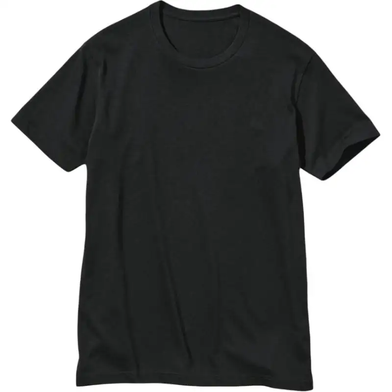 UNIQLO T Shirts Unisex Black Crew Neck Moderate