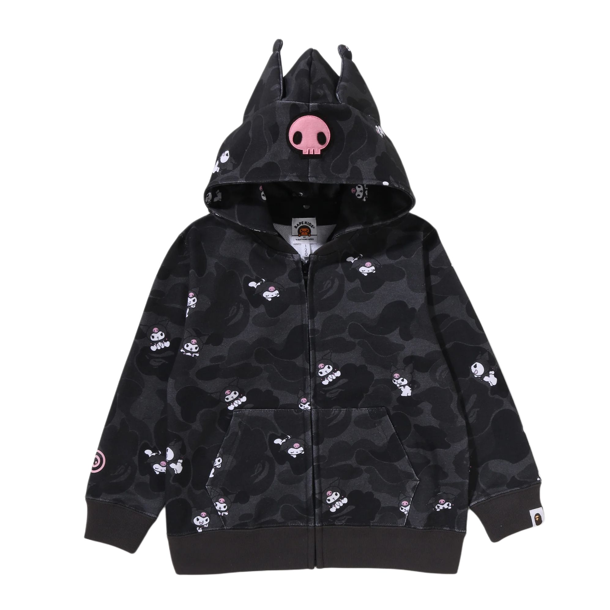 Женское худи A BATHING APE × Sanrio (черное)
