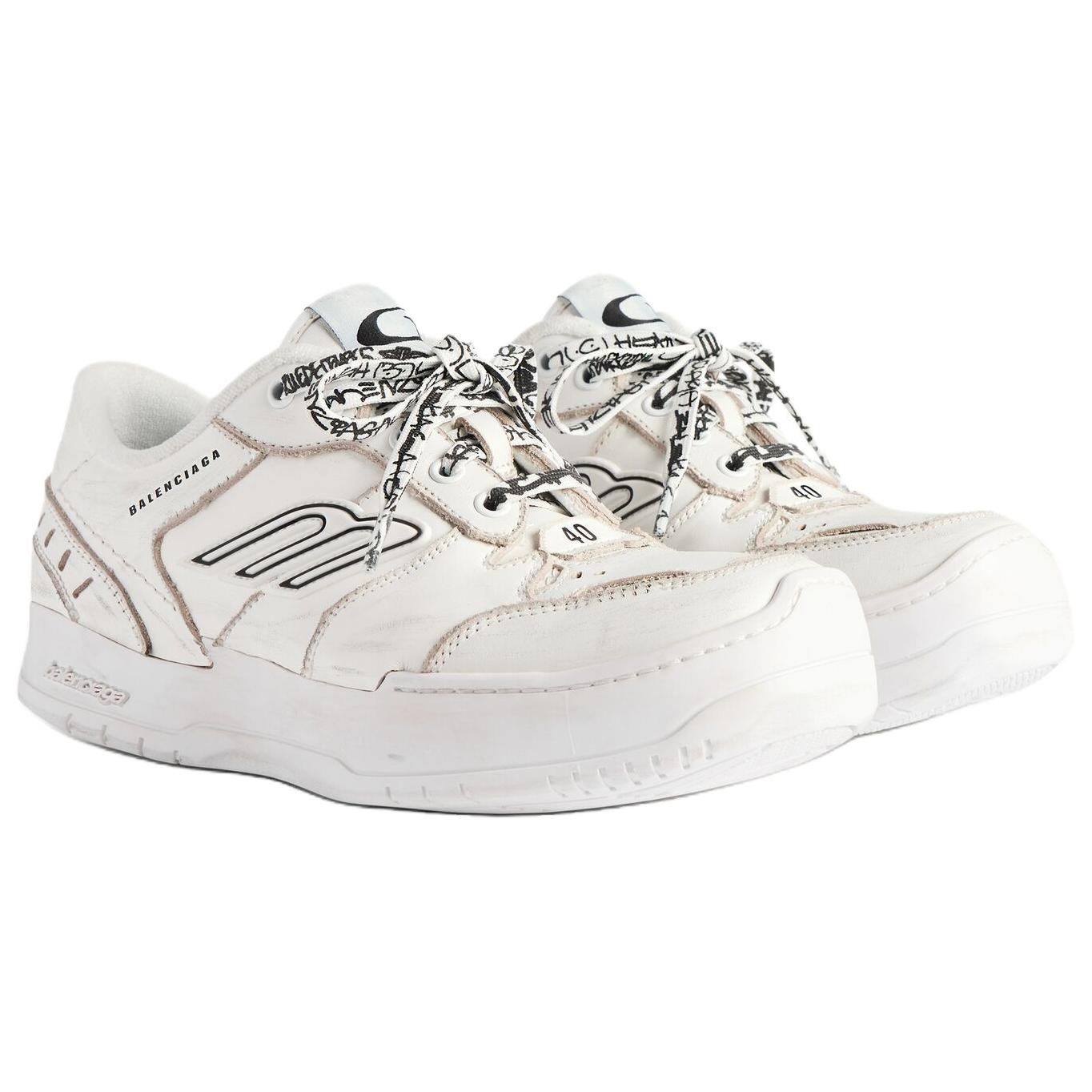 Женские кеды Balenciaga Hamptons 4.5cm (белые) — фото 4