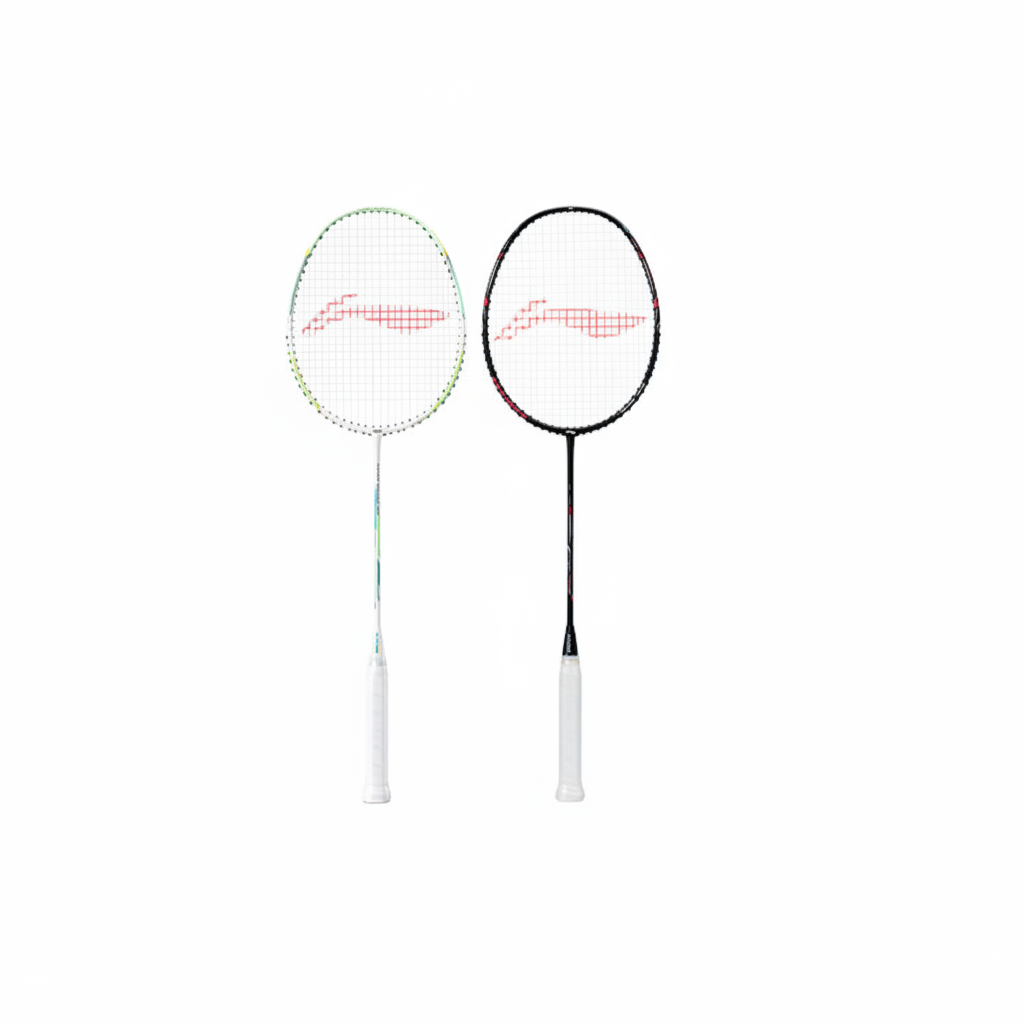 Li Ning Thunder Mini Cannon Badminton Rackets Control Type All around Defense Entry level Cyan+Black